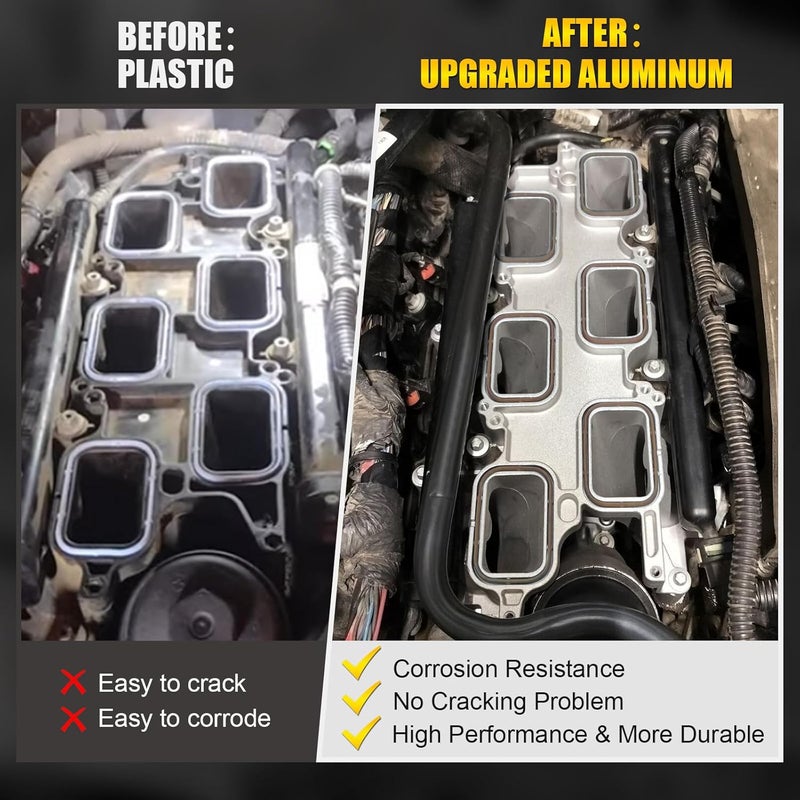YEHERIT Store Upgraded Full Aluminum Engine Lower Intake Manifold Compatible with 2011-2020 Dodge Chrysler Jeep RAM - Durango Charger Challenger Avenger Town & Country ProMaster Grand Cherokee 3.6L V6 - Image 4